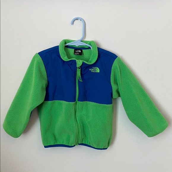 The North Face Boy’s Denali Jacket (Sz 18-24 Months) Blue & Green Fleece - Picture 1 of 6